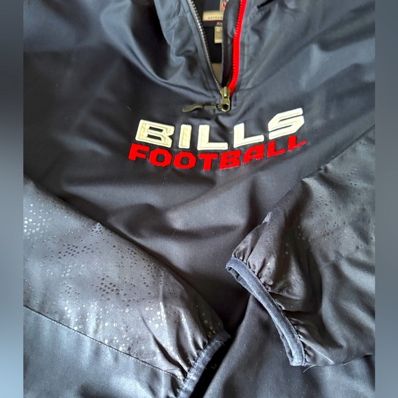 🏈 Vintage Reebok NFL Buffalo Bills Authentic Sideline Pull Over Jacket 🏈 - Picture 12 of 16